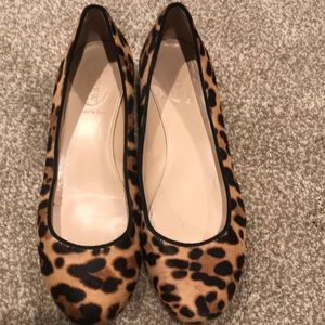 Calf hair leopard shoes